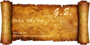 Guti Sára névjegykártya