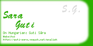 sara guti business card